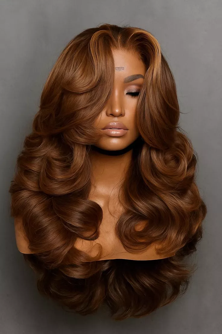 Chocolate Brown Bouncy Wig